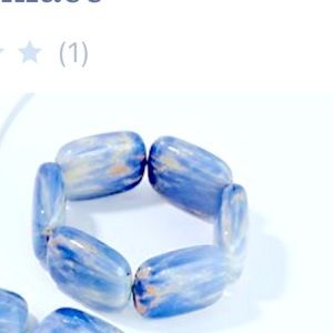 Hot girls pearls chicklet bracelet. Midnight Blue size 7